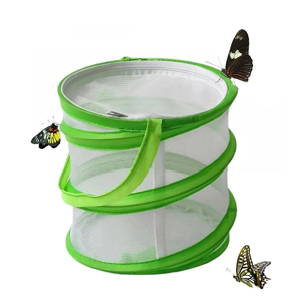 Retractable Kids Insect Butterfly Net & Observation Cage Set Insect Catching Net Zpaxo Green cage
