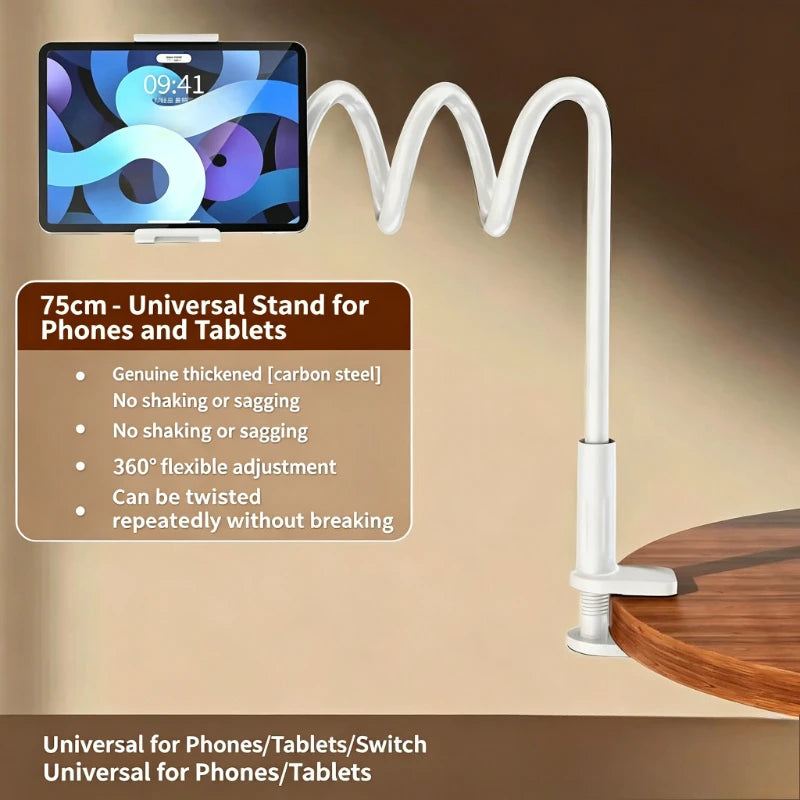 High-quality Mobile Phone Stand Lazy Bedside Ipad Tablet Holder Desktop Cantilever Support Bracket Live Streaming Accessories Zpaxo 2PCS WHITE