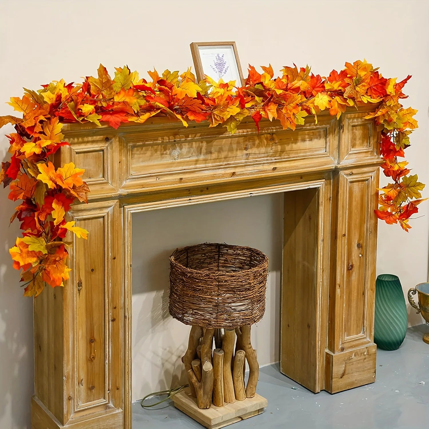 Autumn Maple Leaf Garland Artificial Hanging Vine Thanksgiving