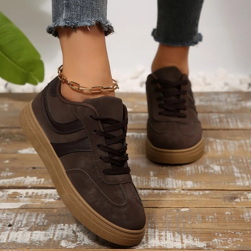 2025 Women's Thick Soled Sport Shoes Flats Ladies Mixed Colors Zpaxo