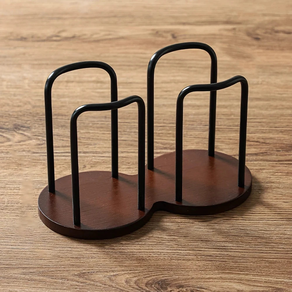 Wooden Disposable Cup Dispenser Long Stick Tea Water Storage Holder