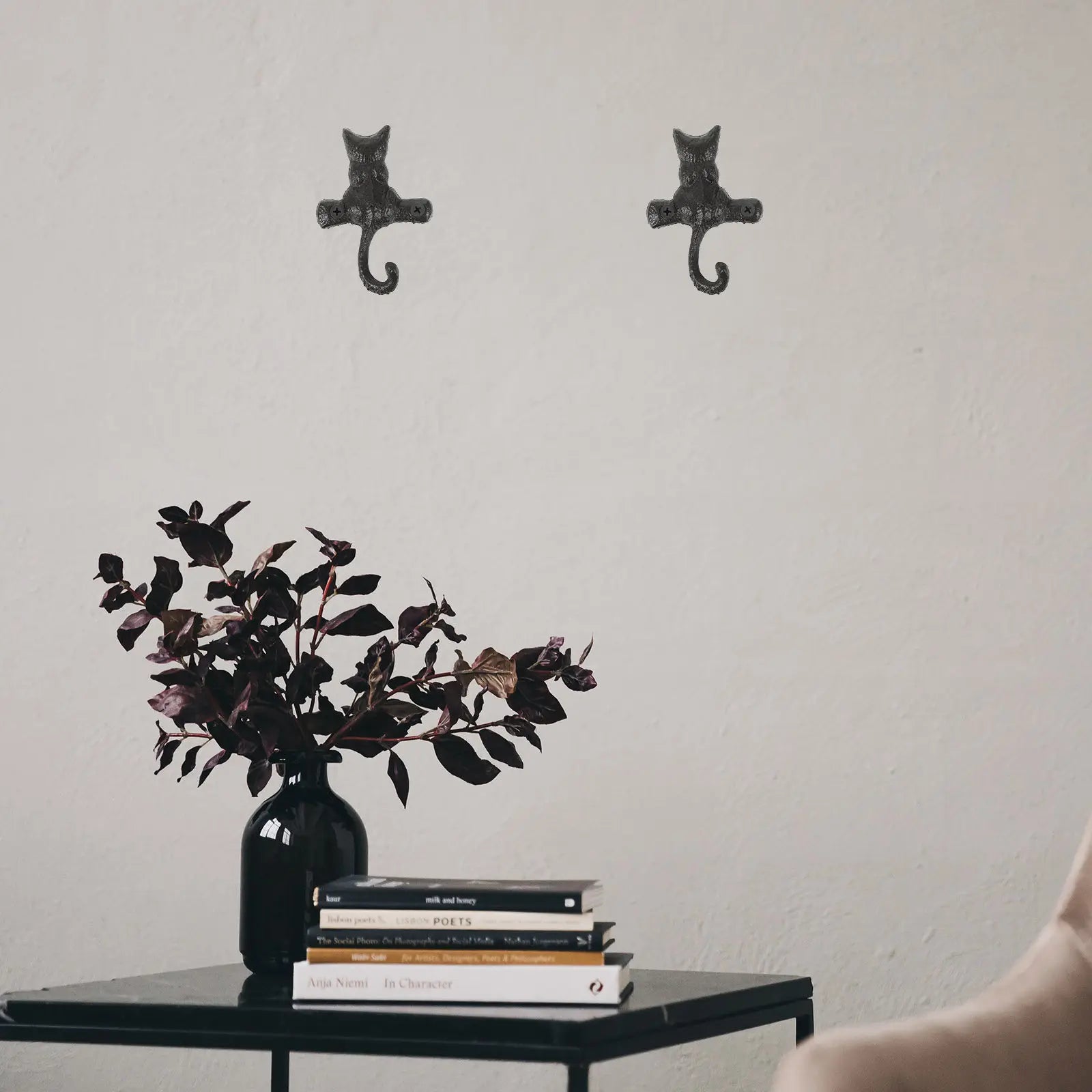 Classical Cat Wall Hooks Stylish Iron Decorative Hook Mounted Coat