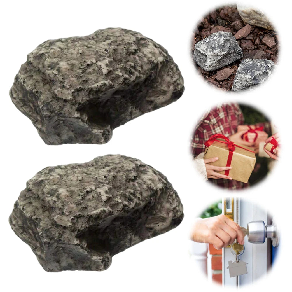 Resin Stone Key Box Reusable Creative Safety Storage Wear Resist