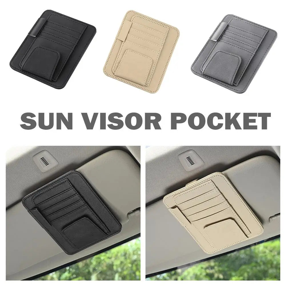 Car Sun Visor Organizer Multi-pocket Business Card Storage Management