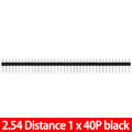PCB Board Soldering Pin Header – 10pcs 40 Pin 2.54mm Breakable Strip, 10 Colorful Single Row Male Connectors Zpaxo black 10pcs