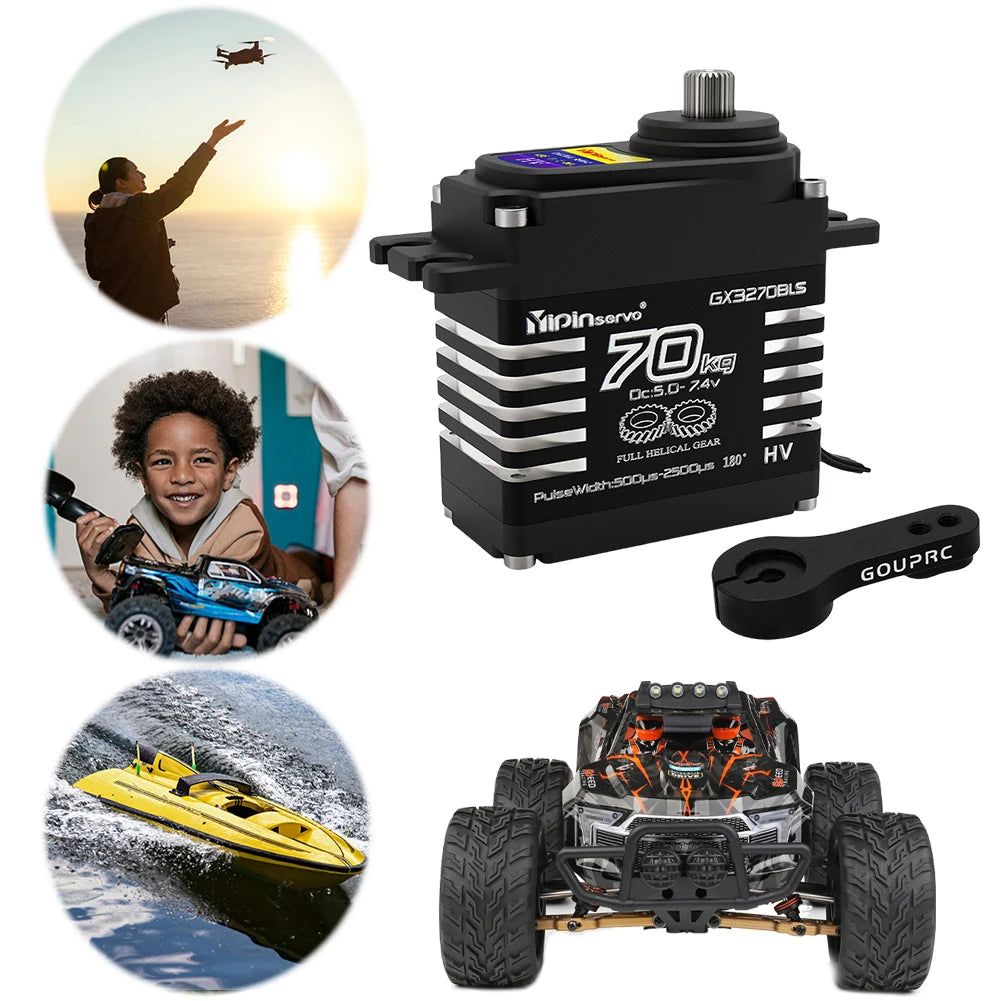 Brushless Servos 7 4V Oblique Gear Metal Steering 1 8 10 12 RC Truck