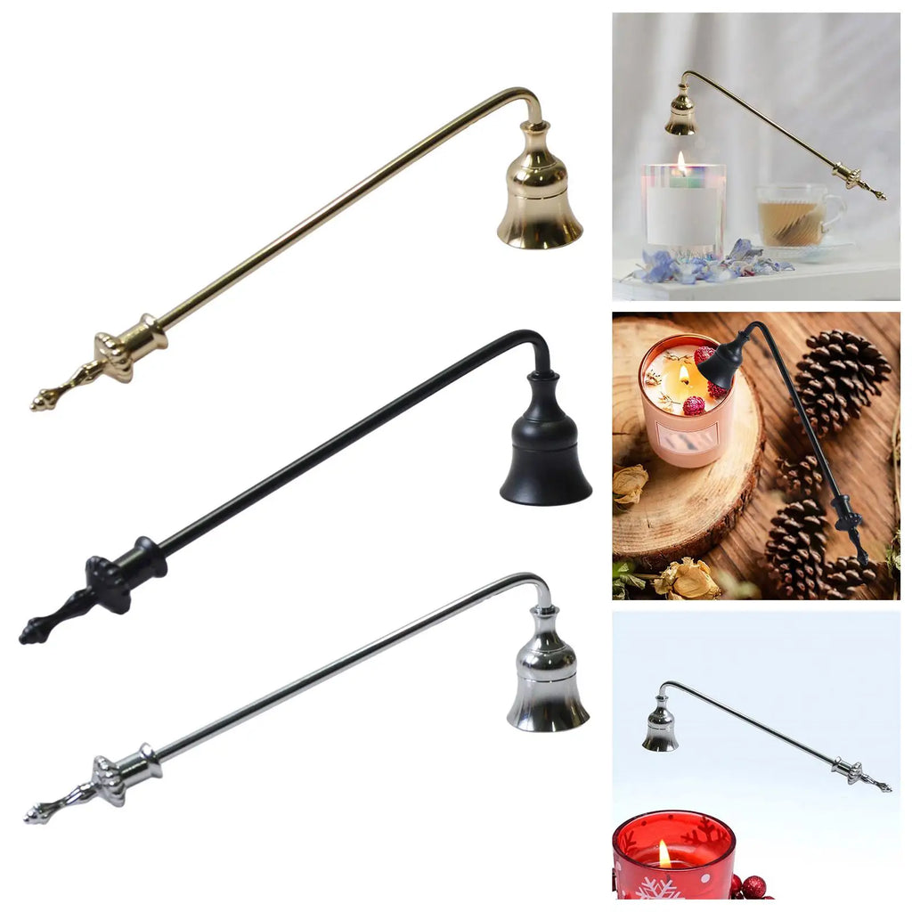 Metal Candle Snuffer – 9-Inch Decorative Wick Extinguisher Candle Snuffer Zpaxo