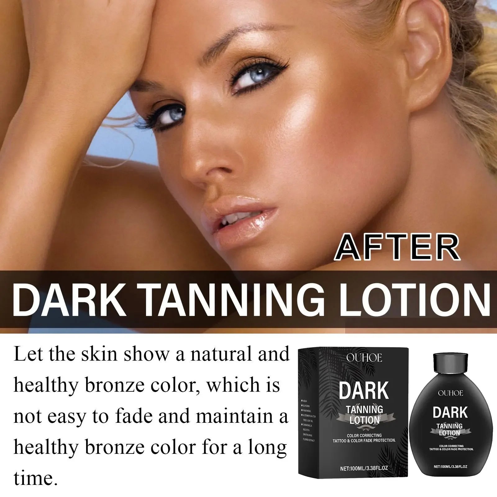 Self Tanning Lotion – Sunless Bronzer for Face & Body | 100ml Sunless Tanning Lotion Zpaxo