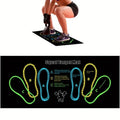 Training Mat Fitness Floor Natural Rubber Anti Slip Bottom Men's Zpaxo black