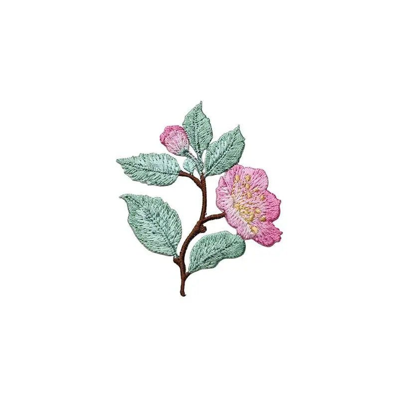▶1Pcs Jacket Jeans Craft Accessories Flower Embroidery Patch Iron On Elegant Patches For Clothes Bags DIY Embroidered Stickers Zpaxo D4