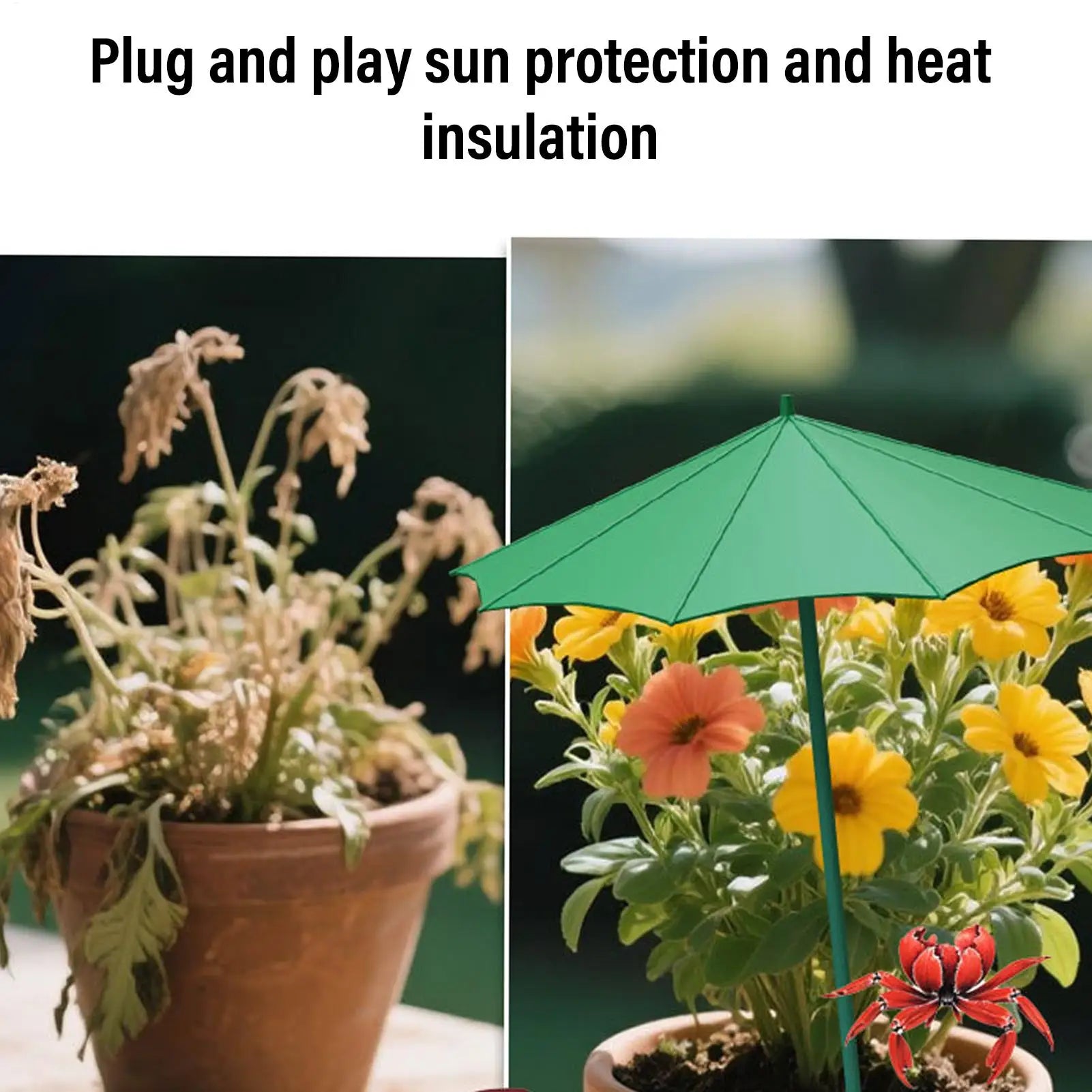 Plant Umbrella Small Outdoor Potted Shade UV Protection Garden