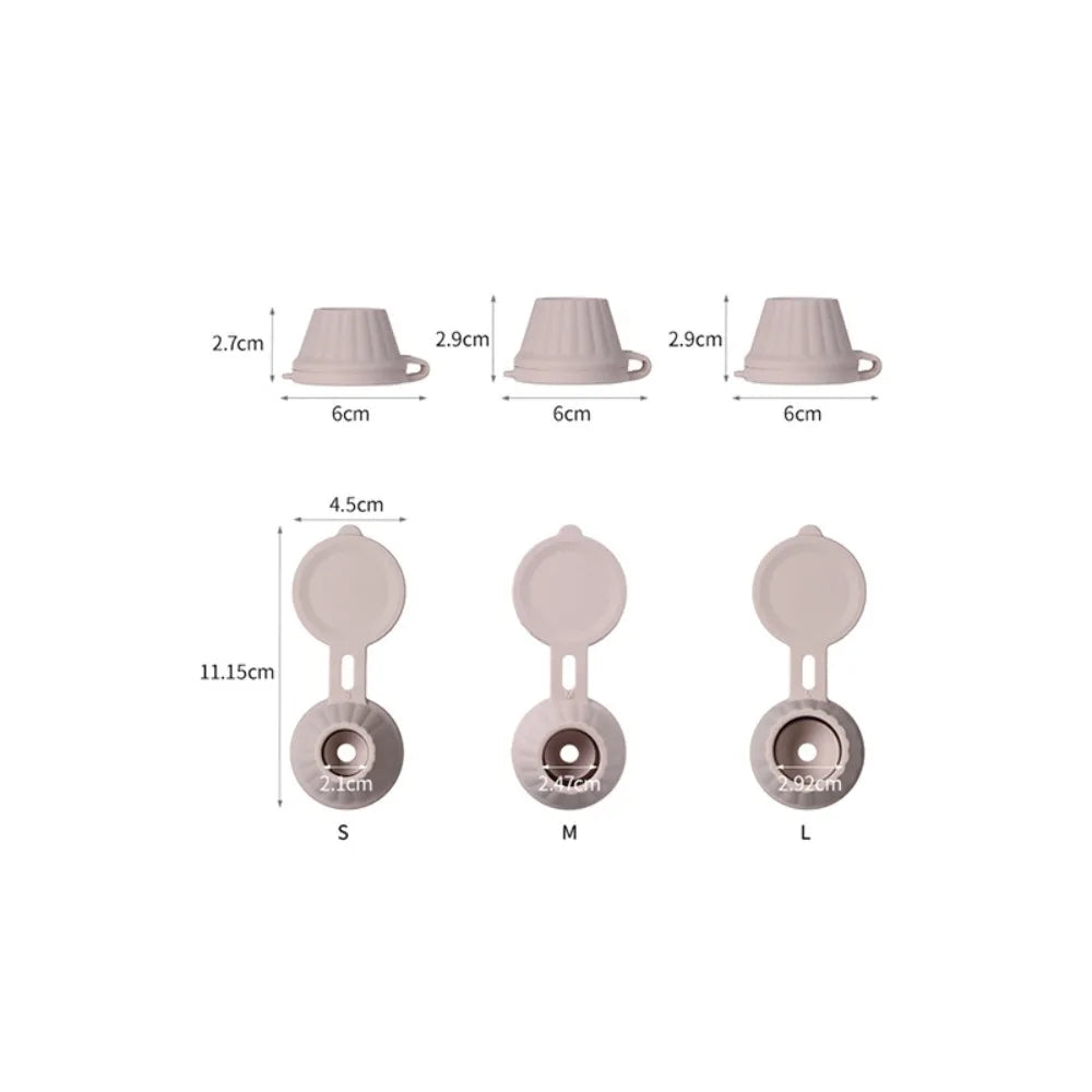 Silicone Inverted Bottle Caps Flipping 3 Sizes Shampoo Bottles Lids Zpaxo Pink