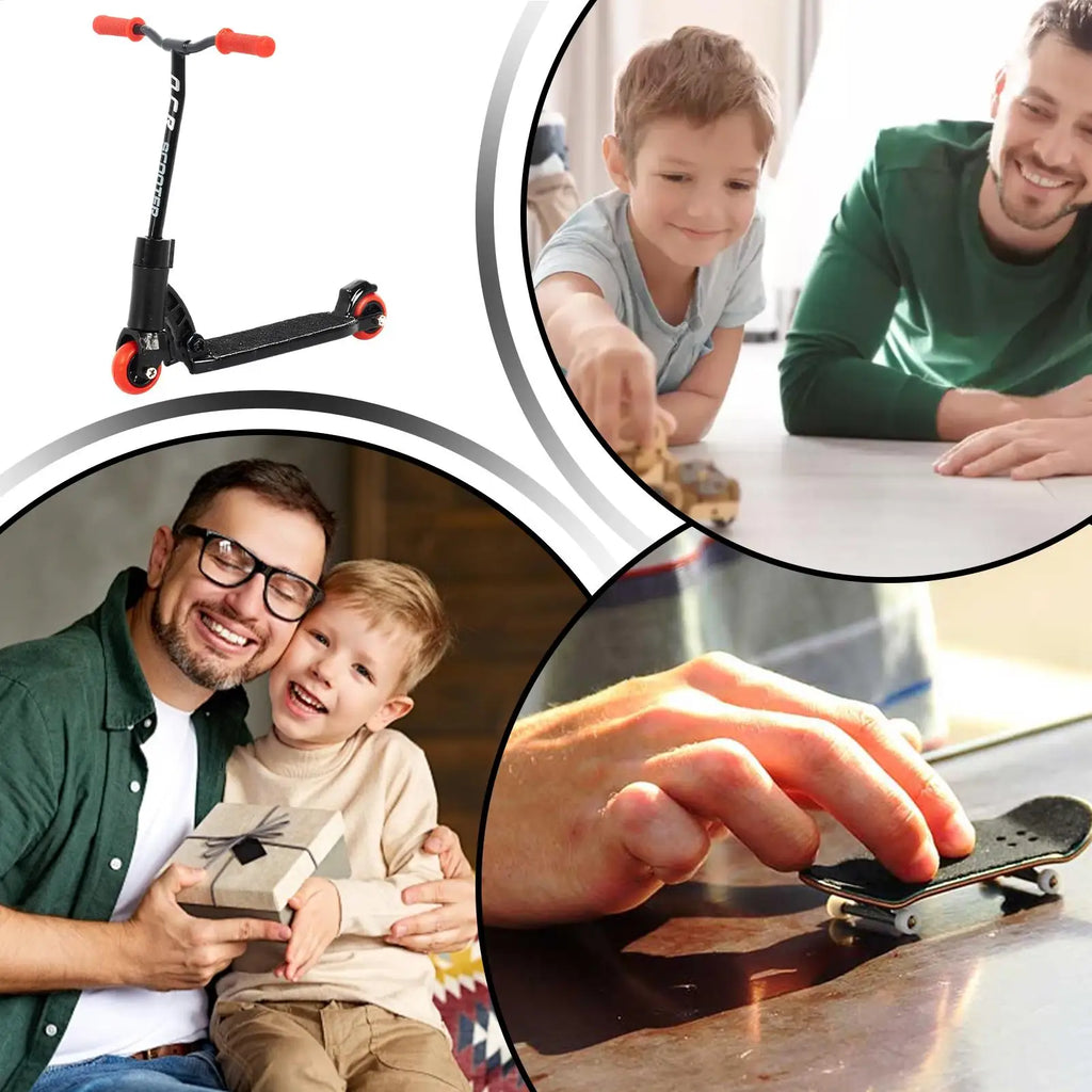Finger Scooter Foldable Tabletop Decoration Cute Finger Scooter Toy For Kids Teens Adults Collectors Home Office Bedroom Study Zpaxo