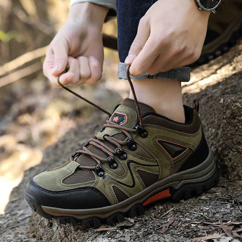 Autumn Low-top Lace-up Hiking Shoes Men's Outdoor Large-size Zpaxo