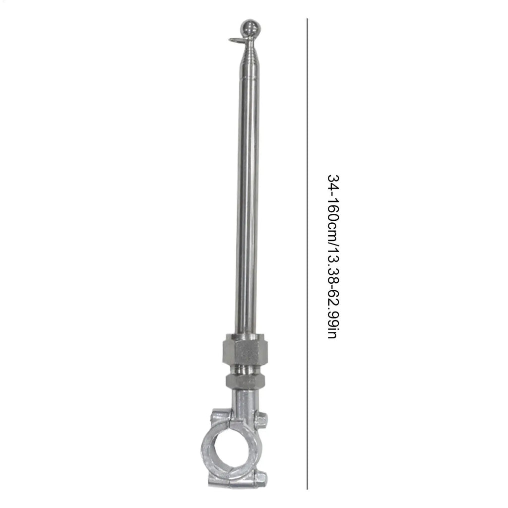 Motorcycle Handlebar Flagpole Stainless Steel Telescopic Mount Stand