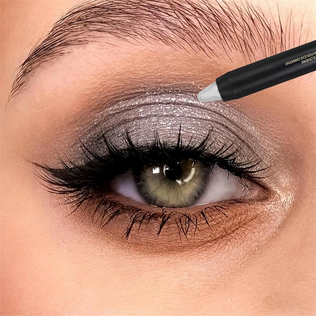 Metallic Gray Eyeshadow Stick Shiny Effect Waterproof Sweatproof