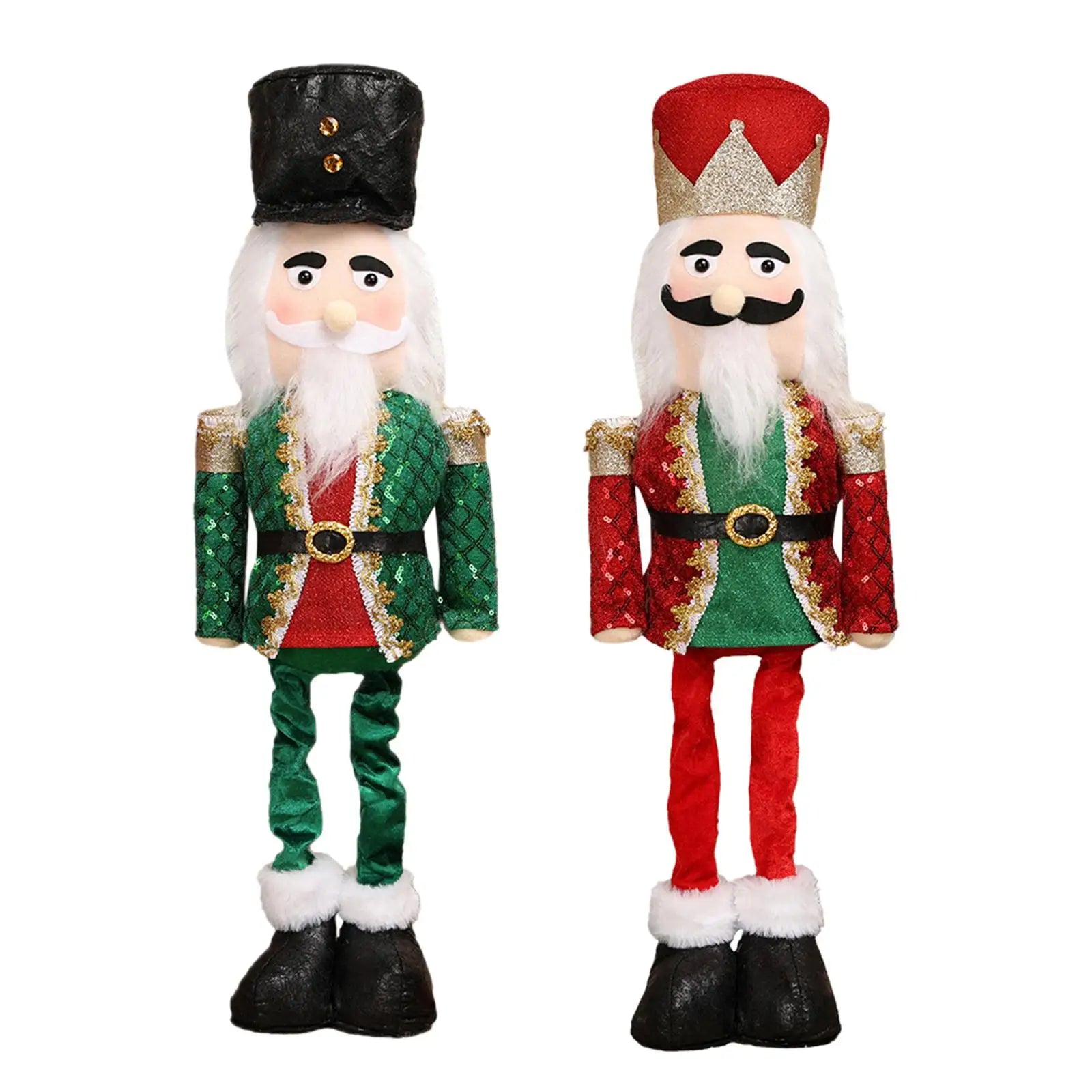 Telescopic Santa Claus Nutcracker Figurine | Christmas Tabletop Decor Christmas Nutcracker Figurine Zpaxo
