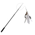 Extended telescopic cat stick 1.8m extra long fishing rod resistant to scratching feather cat toys to relieve boredom Zpaxo WHITE