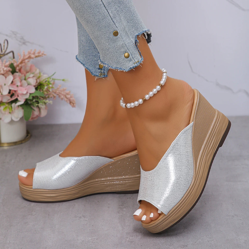 Concise 2026 New Women Sandals Platform Wedge Shoes for Women Open Toe Thick Sole Summer Shoes Woman Fashion High Heel Sandals Zpaxo