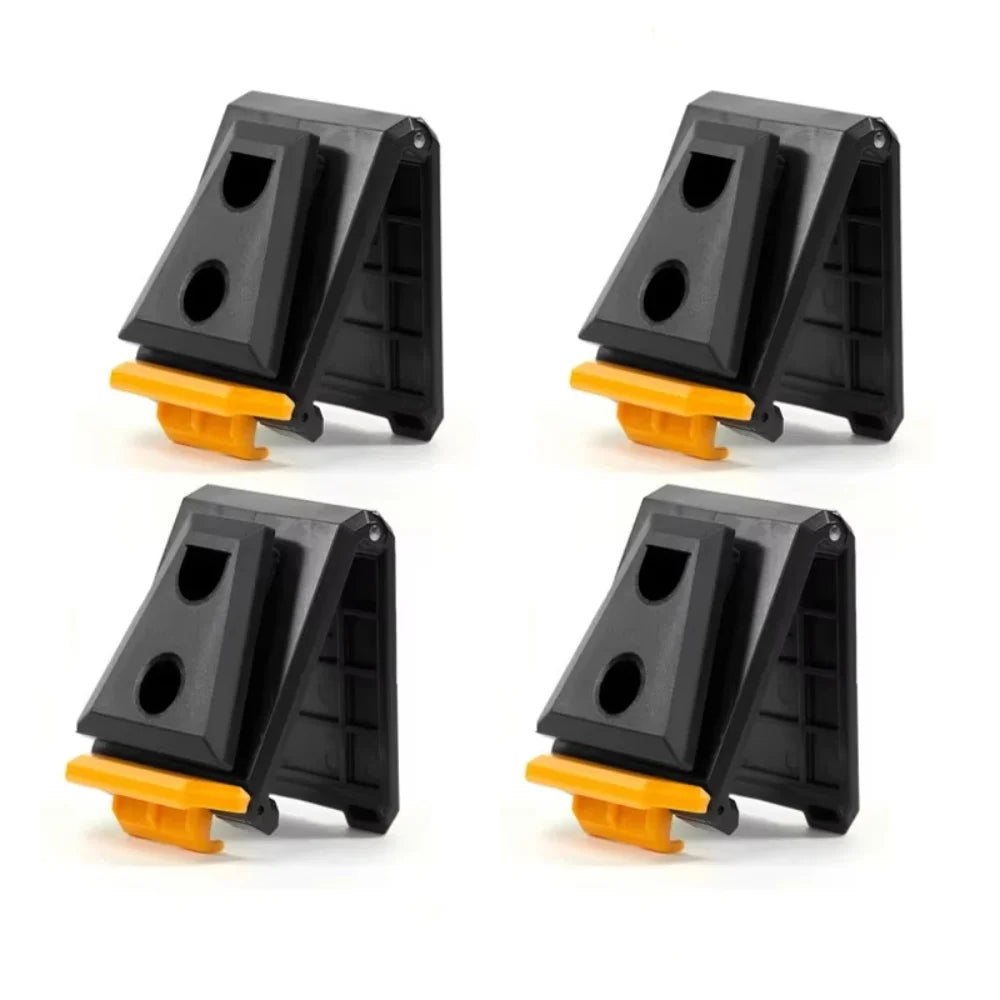 4 PCS Durable ABS Waist Bag Clip Storage Rugged Hand Tool Accessories Sundries Tote Belt Hook Tool Pouch Zpaxo Black