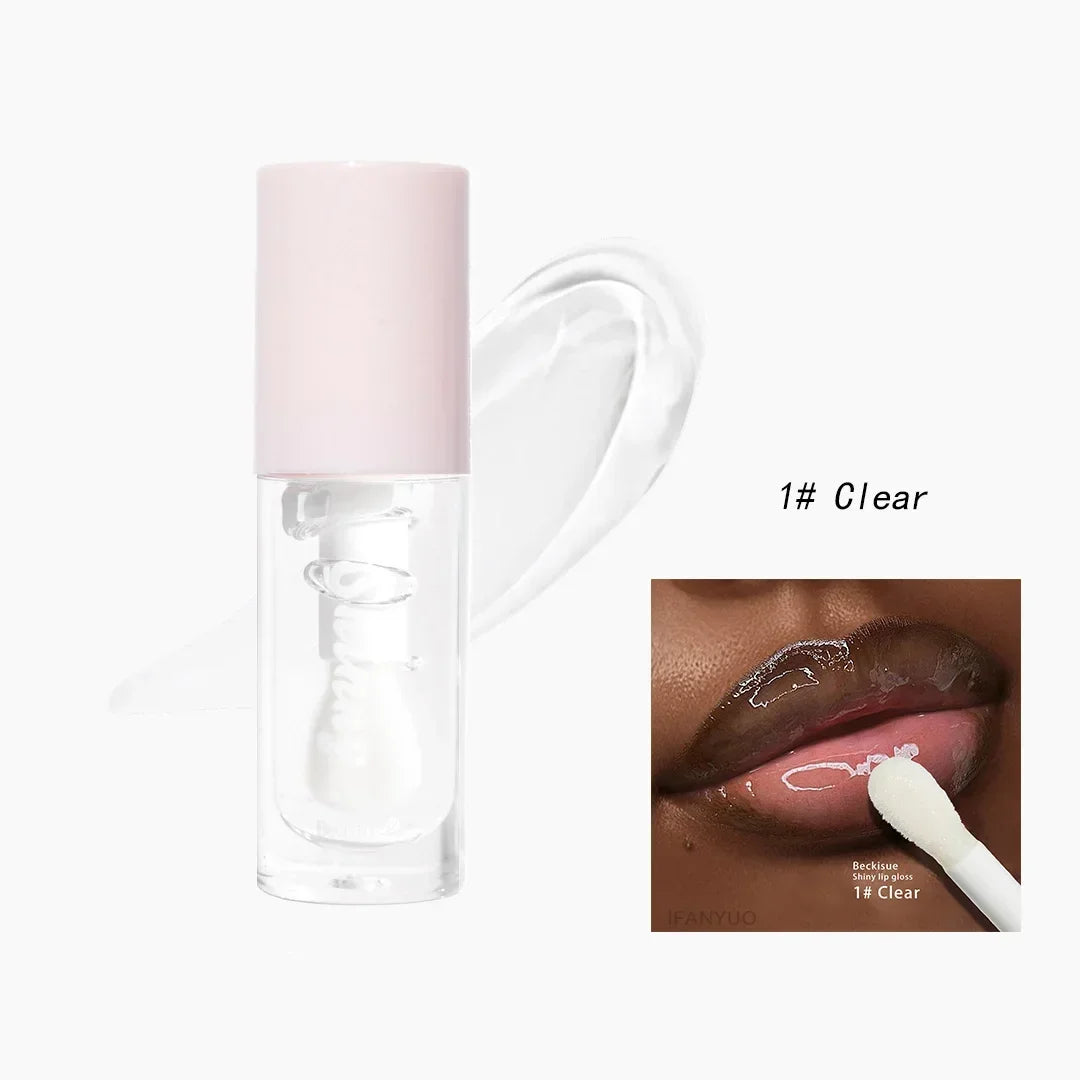 Mirror Lip Glaze Jelly Black Oil Water Gloss Moisturizing Translucent Zpaxo 01 clear