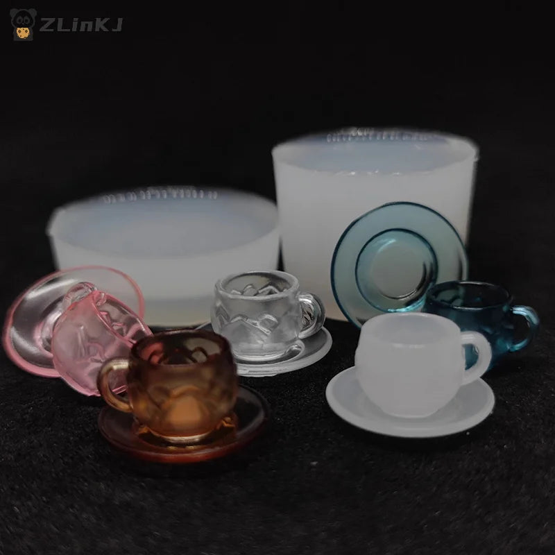 Dollhouse Food Play Miniature Tea Cup Silicone Mold UV Epoxy Turnover Zpaxo