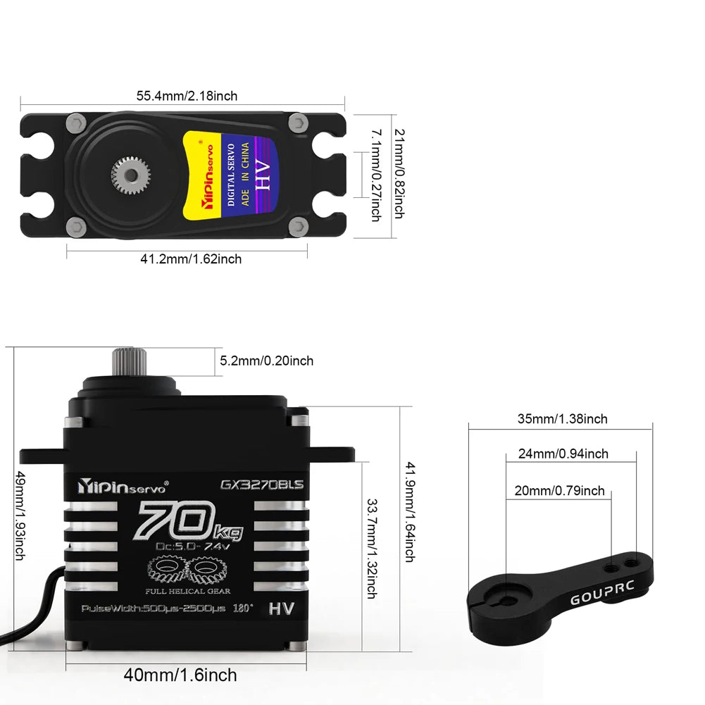 Brushless Servos 7 4V Oblique Gear Metal Steering 1 8 10 12 RC Truck