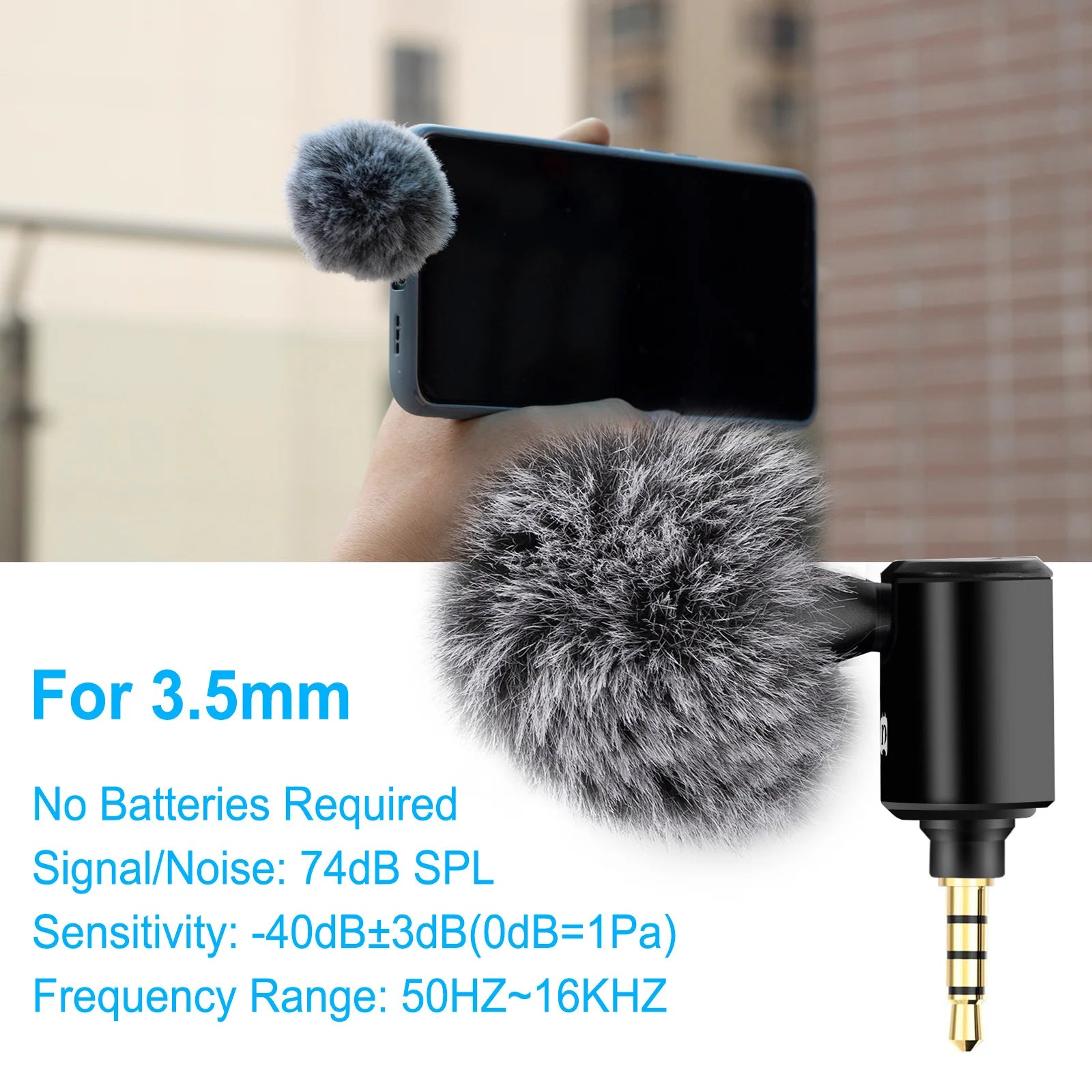 USB C Jack Mobile Phone Single Directional Adjustable Mini Microphone