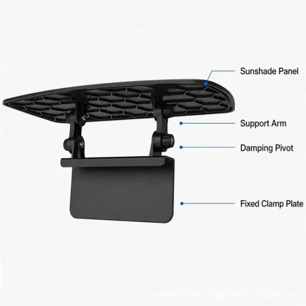 Adjustable Car Sun Visor Heat Resistant Rotating Panel Navigation Zpaxo