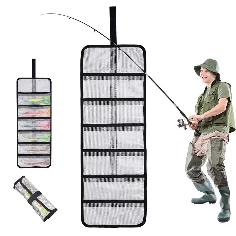 Fishing Lure Wraps PVC Roll Up Bait Protective Covers Portable