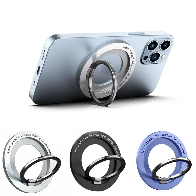 360° Rotating Metal Magnetic Mobile Phone Ring Holder Grip Adjustable Stand Foldable Bracket For Magsafe Phone Stand For IPhone Zpaxo