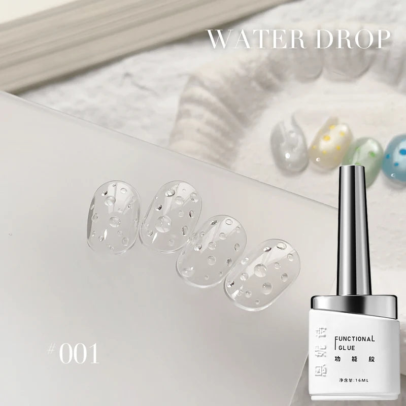 Spring Summer Droplet Seal Gel Nail Polish 3D Clear Versatile Water Zpaxo B01
