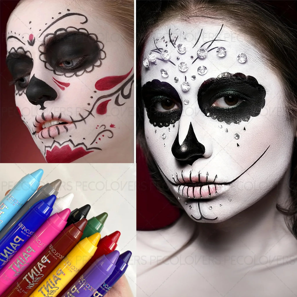 1Pc Body Painting color pen, Halloween Makeup Pen, Cream Like, Waterproof, Easy to Color, Carnival/Mardi Gras/Masquerade Zpaxo