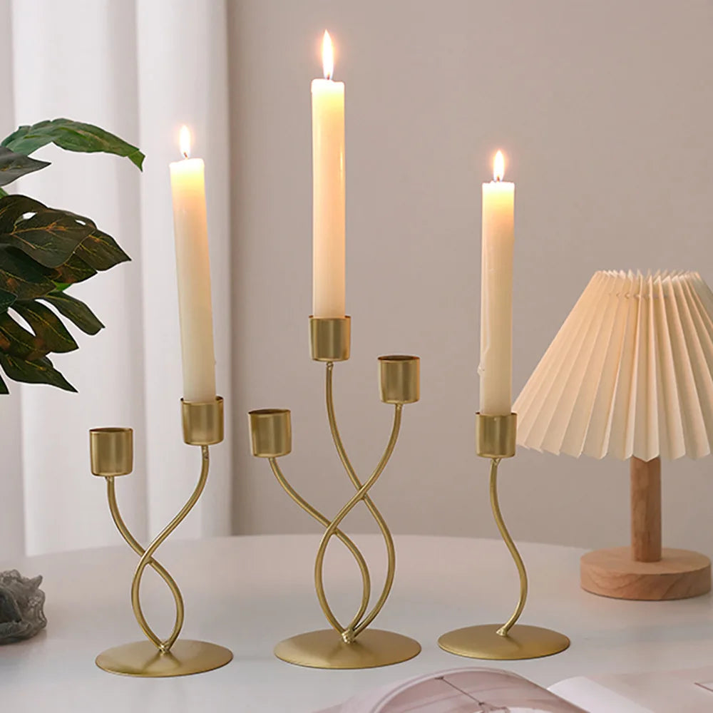 2026 New European Style Candlelight Dinner Decoration, Home Dining Table Decoration, Living Room Iron Decoration, Candle Holder Zpaxo
