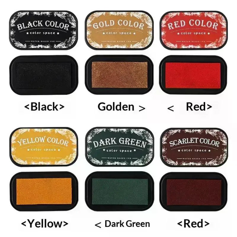 Color Space Series Water Based Ink High Density Sponge Inkpad Planner Art Scrapbook Supplies School Accessories Stationery Zpaxo