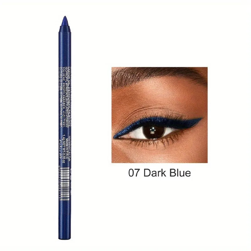 Matte Smooth Blue Black Eyeliner Pencils Waterproof Sweatproof Zpaxo 07