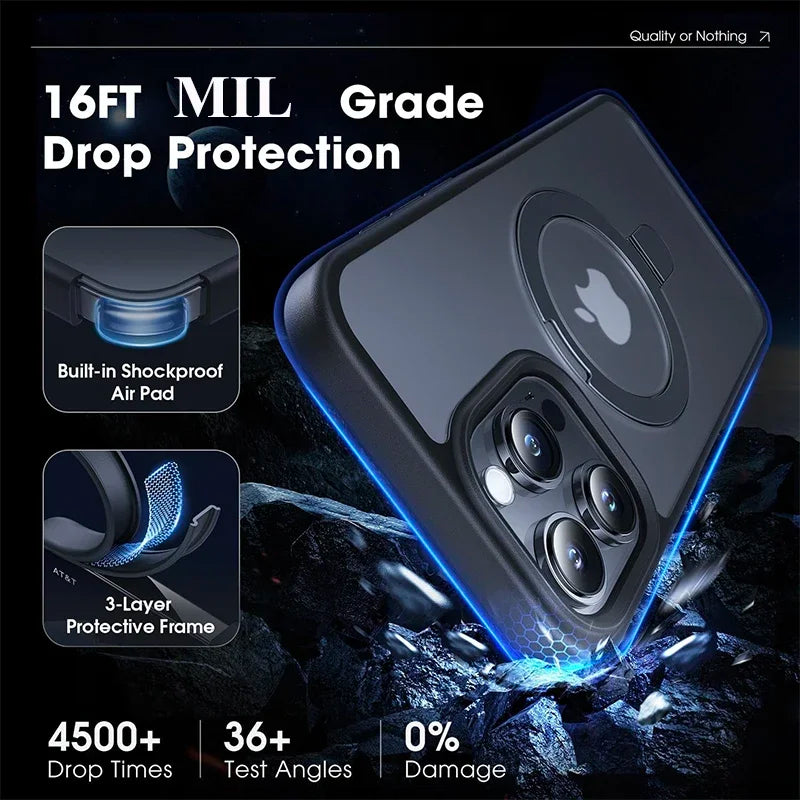 Magnetic Mobile Phone Case Ring Kickstand Iphone 15 14 Max 12 13 11