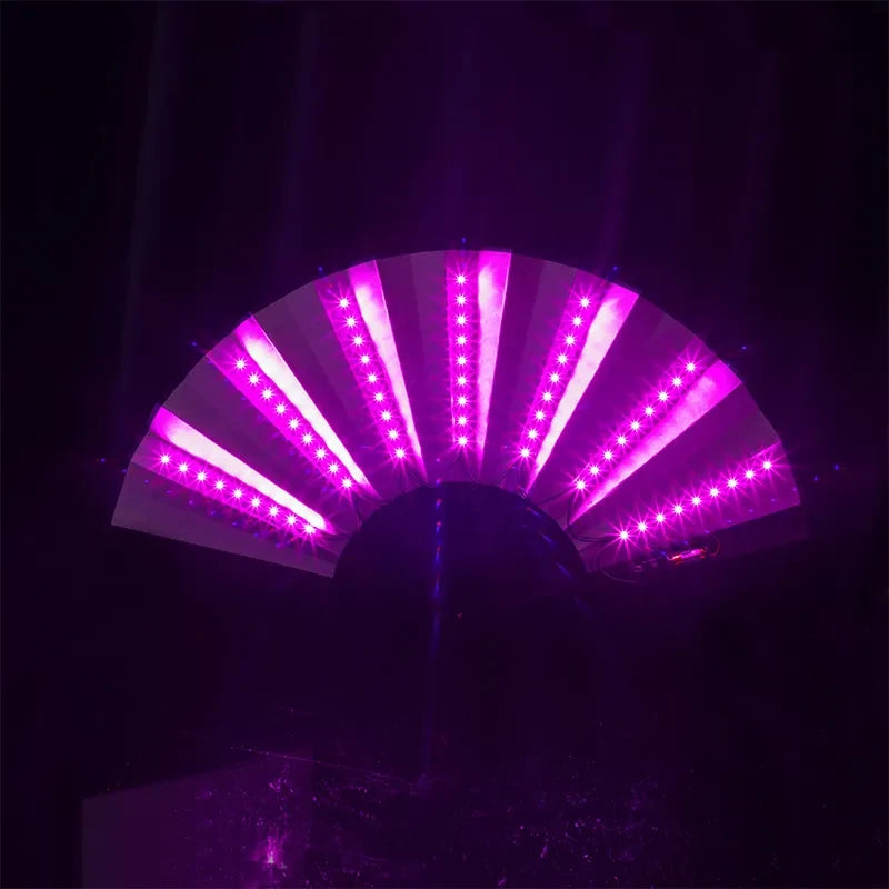 Glow Folding Led Fan Dancing Light Night Show Halloween Christmas