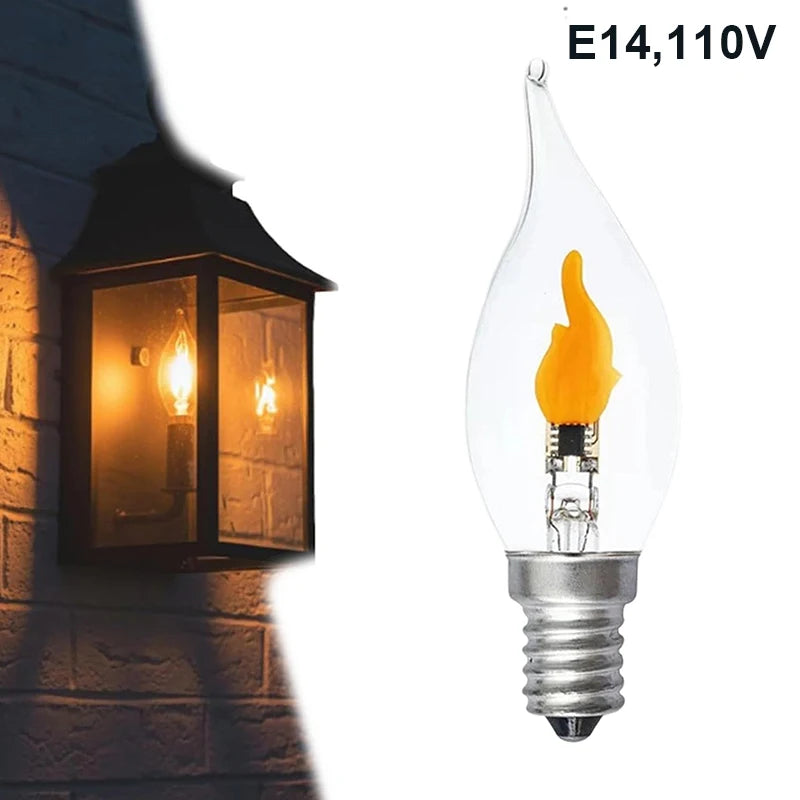 E12 E14 E27 Flickering Flame Light Bulbs LED Decoration More Zpaxo A5
