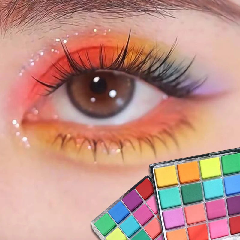 16-Grid Christmas Color Eye Shadow Palette Artist Shimmer Glitter Matte Colorful Long-lasting High Saturation Eyeshadow Cosmetic Zpaxo
