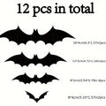 Black Bat 3D Wall Stickers Home Room Decoration Party Door Window
