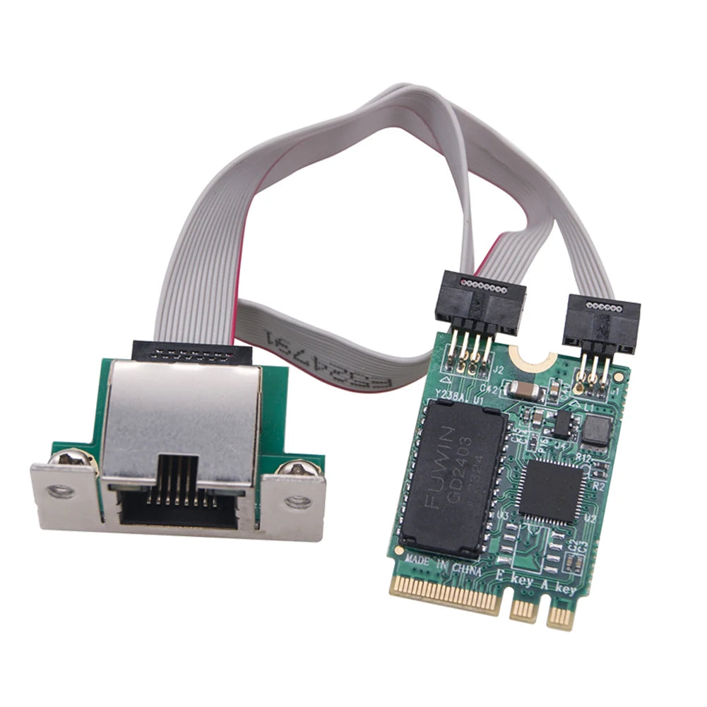 M 2 Gigabit Network Adapter 1000 100Mbps M2 RJ45 PCIE Bus Card
