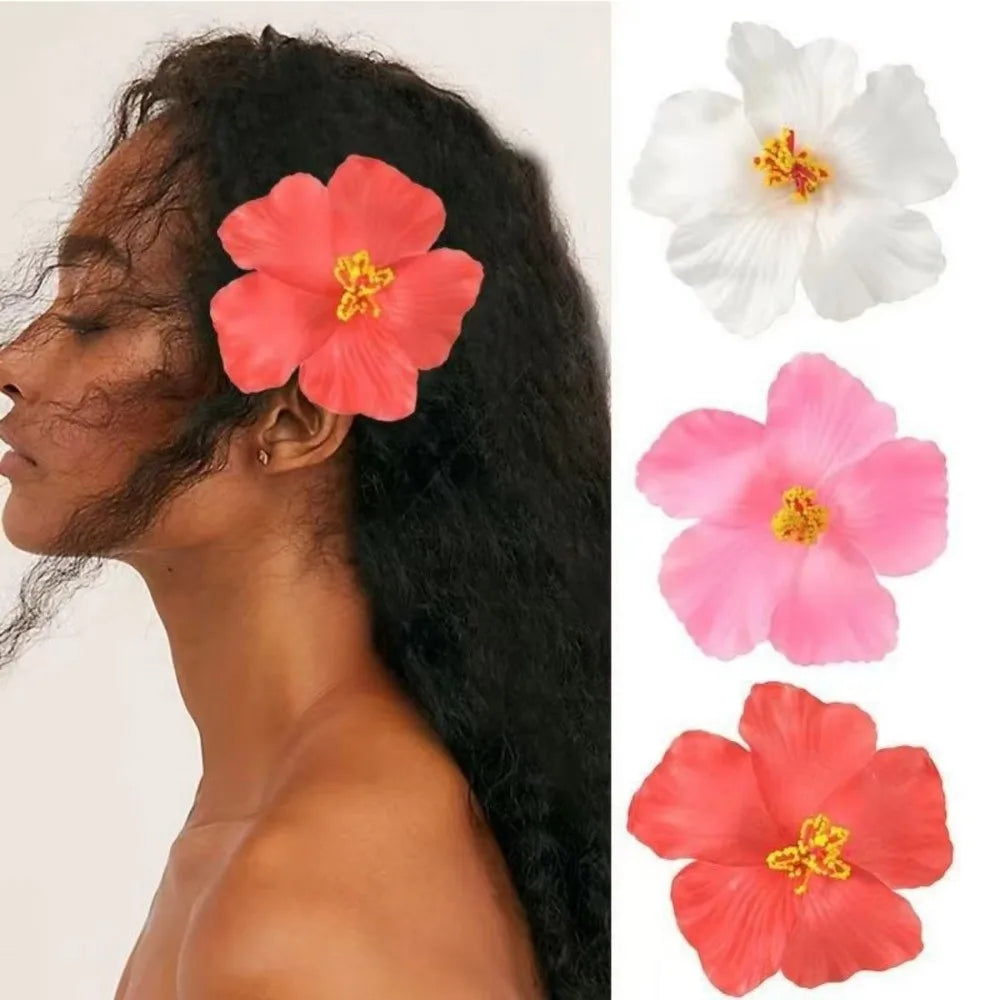 Egg Flower Hawaiian Flower Hair Clips Bohemian Flower Romantic Hair Barrettes Headdress Decorative Head Side Clip Zpaxo