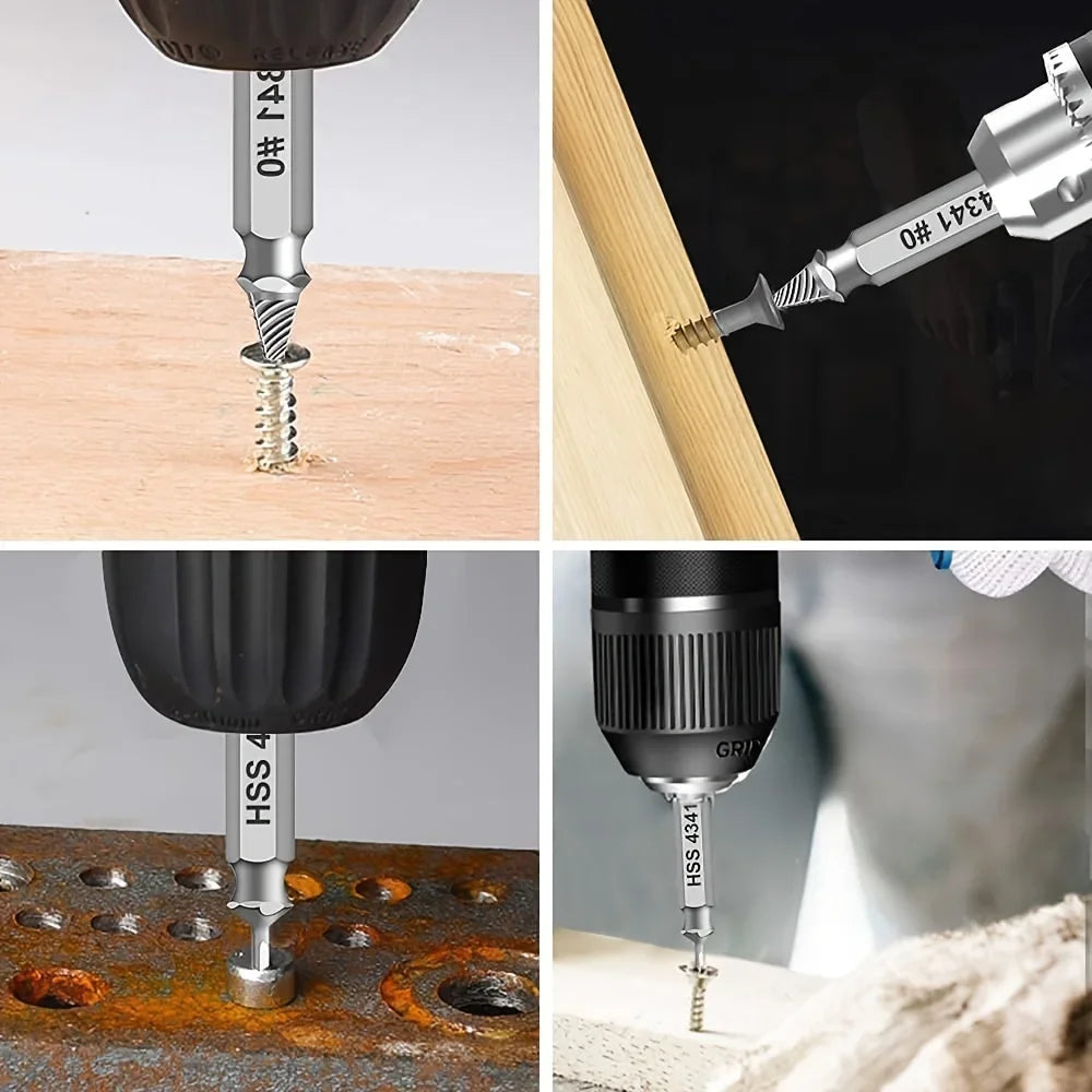 Damaged Screw Extractor Set, Striped Broken Remover, Small Kit to Remove Easily Quickly, Easy Demolition Power Tools Zpaxo