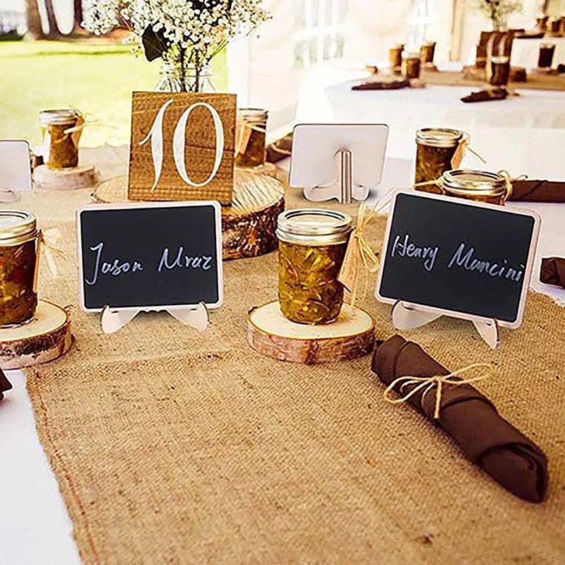 20PCS Mini Chalkboard Signs With Easel Wedding, Birthday Parties, Message Board Signs And Event Decor Wooden Place Cards Zpaxo