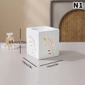 White Ceramic Incense Burner Candle Essential Oil Aromatherapy Diffuser Hollow Heating Stove Middle East Home Decor Ornament Zpaxo 1