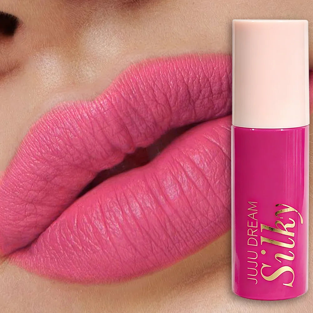 Long-lasting Silky Matte Lipstick Pink Nude Lip Tint Waterproof Gloss Zpaxo