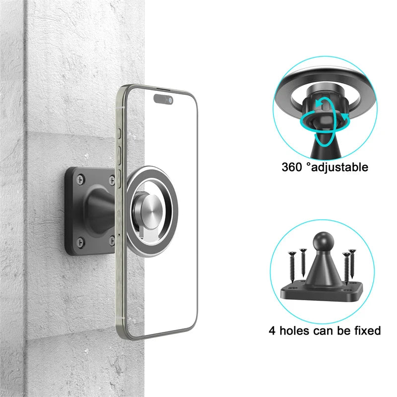 Magnetic Phone Mount – 360° Rotation | Car, Truck, Boat & Wall