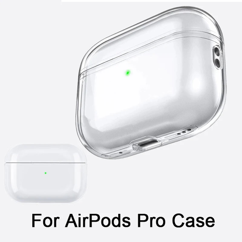Transparent Earphone Case For Apple Air Pods Pro 1 2 PC Case Clear Hard Shell Protective Cover For Air Pods 3 2 1 Charging Box Zpaxo