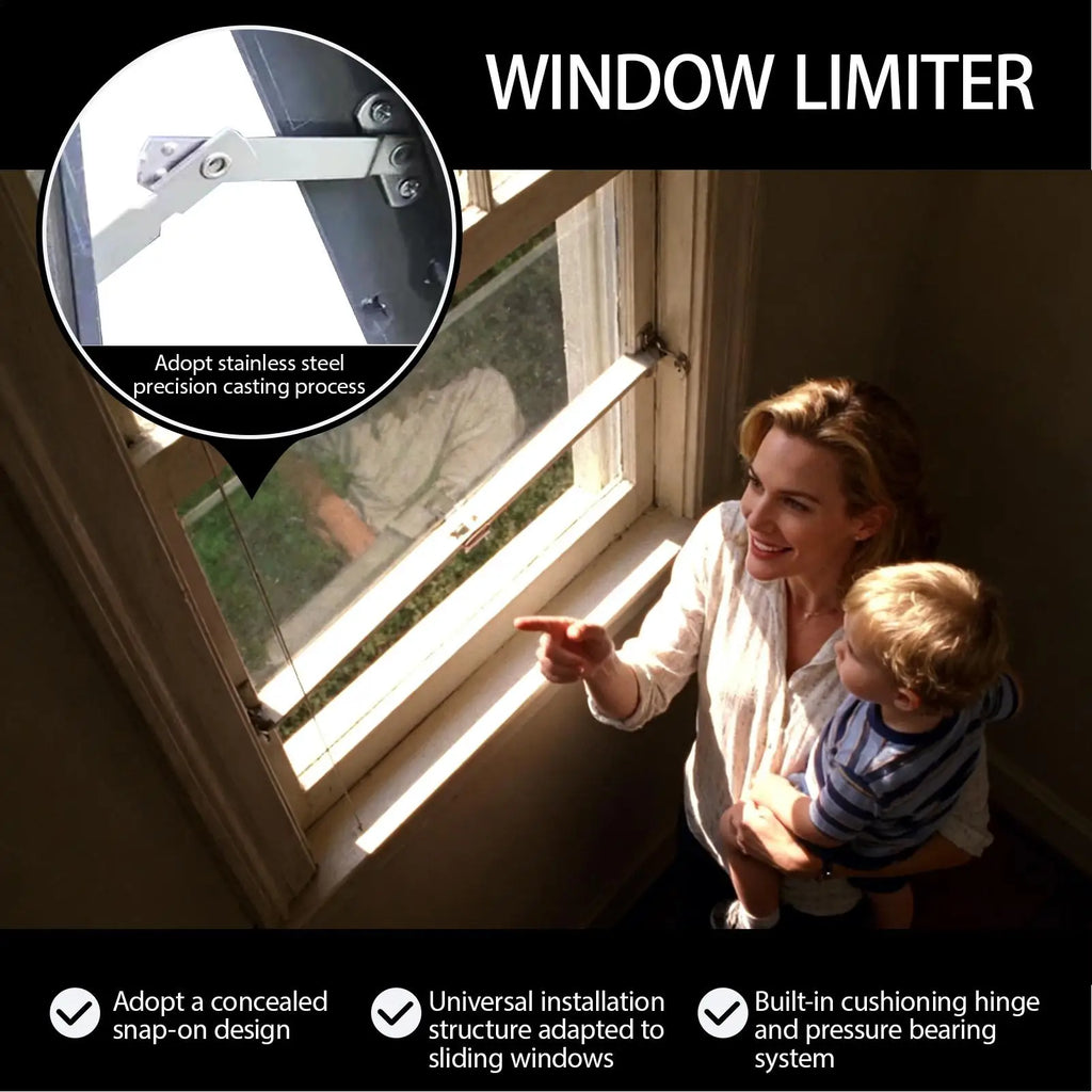 Window Hook Latches Adjustable Suspended Window Strut Limiter Hotel Office Building High Rise Children's Safety Lock Protector Zpaxo
